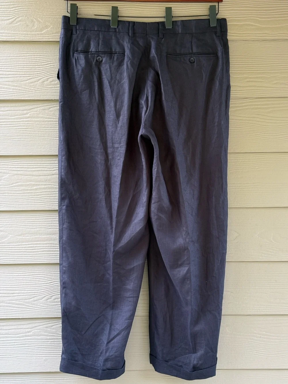 Royal Prestige Men's Black Linen Straight Leg Casual Travel Summer Pants Size 44